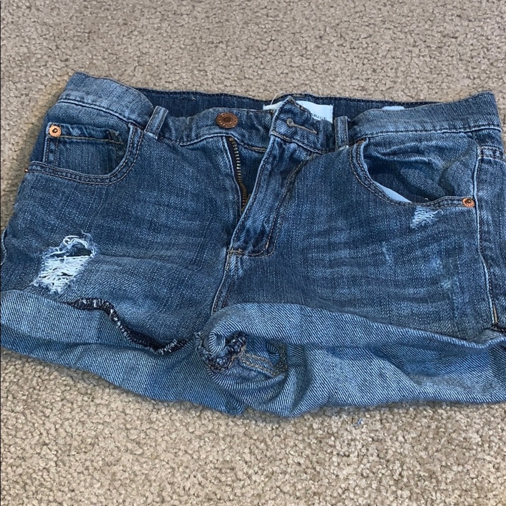 ripped jean shorts